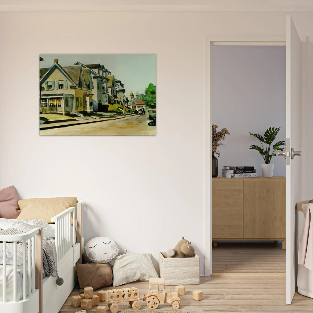 Sun on Prospect Street Gloucester, Massachusetts Canvas | Edward Hopper Canvas | Edward Hopper Print