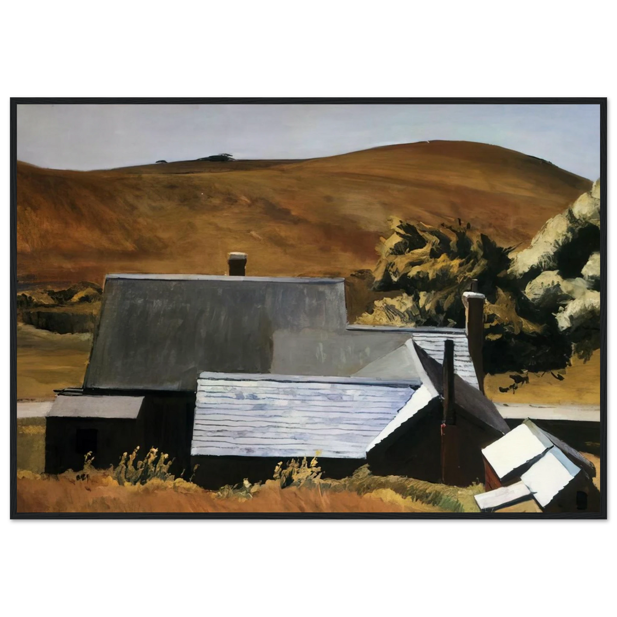 Burly Cobb s House, South Truro Framed Poster | Edward Hopper Framed Prints Wall Art | Edward Hopper Print