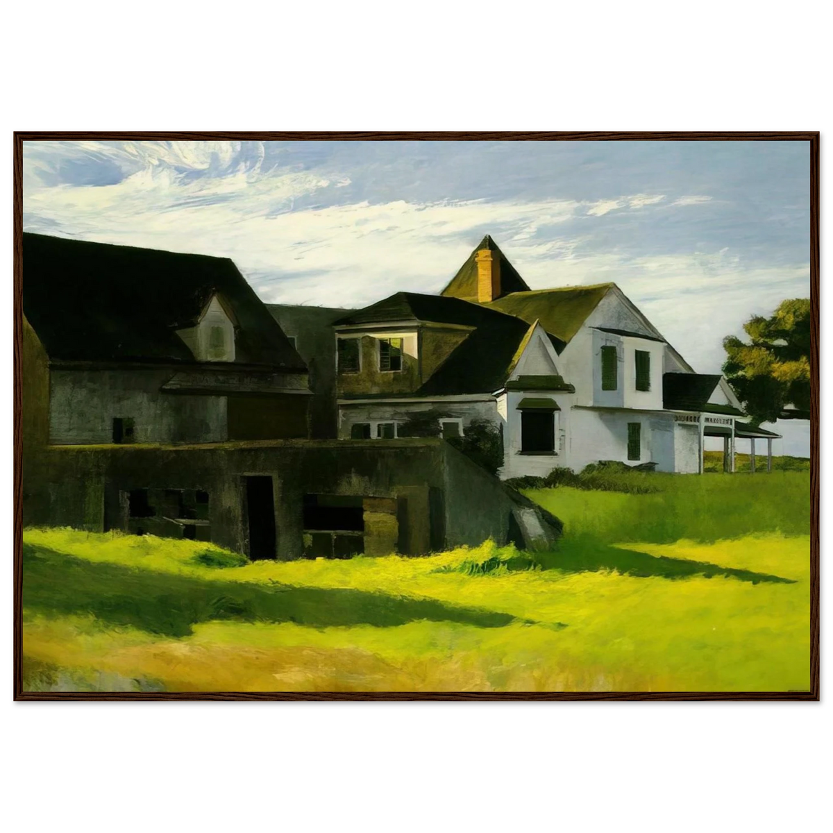 Cape Cod Afternoon Framed Poster | Edward Hopper Framed Prints Wall Art | Edward Hopper Print