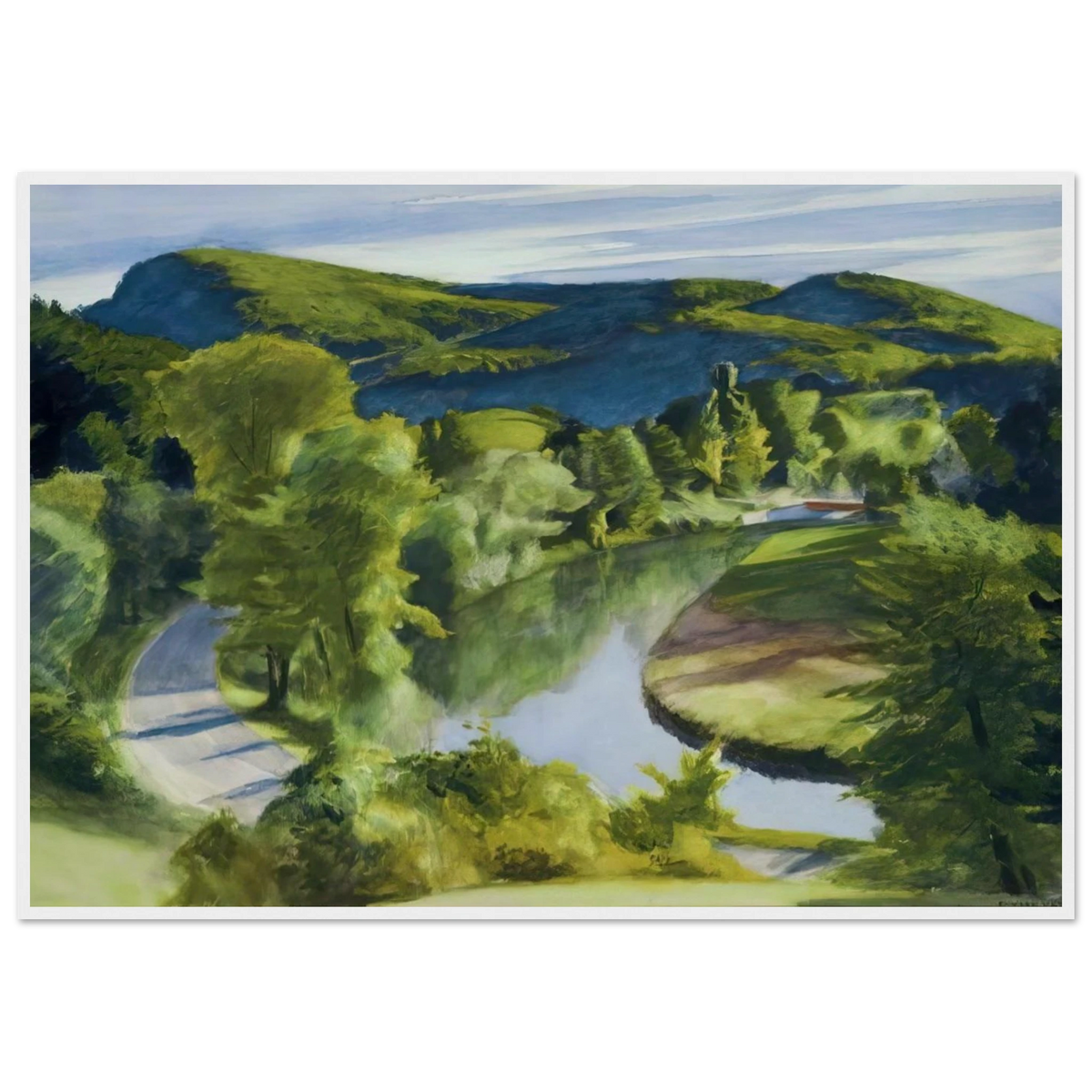 First Branch of the White River, Vermont Framed Poster | Edward Hopper Framed Prints Wall Art | Edward Hopper Print