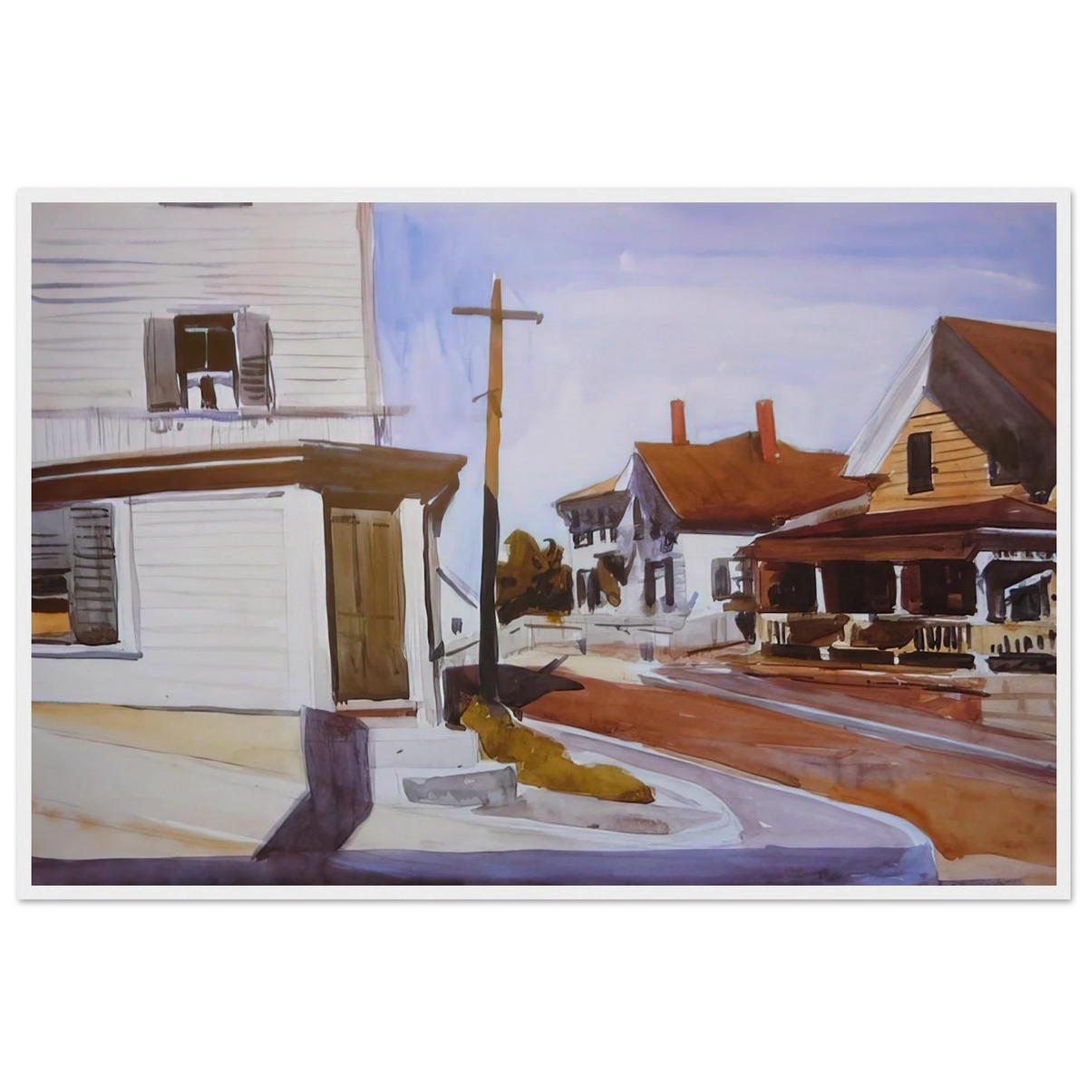 Street Corner Framed Poster | Edward Hopper Framed Prints Wall Art | Edward Hopper Print