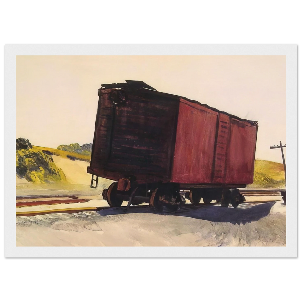 Freight Car at Truro Framed Poster | Edward Hopper Framed Prints Wall Art | Edward Hopper Print