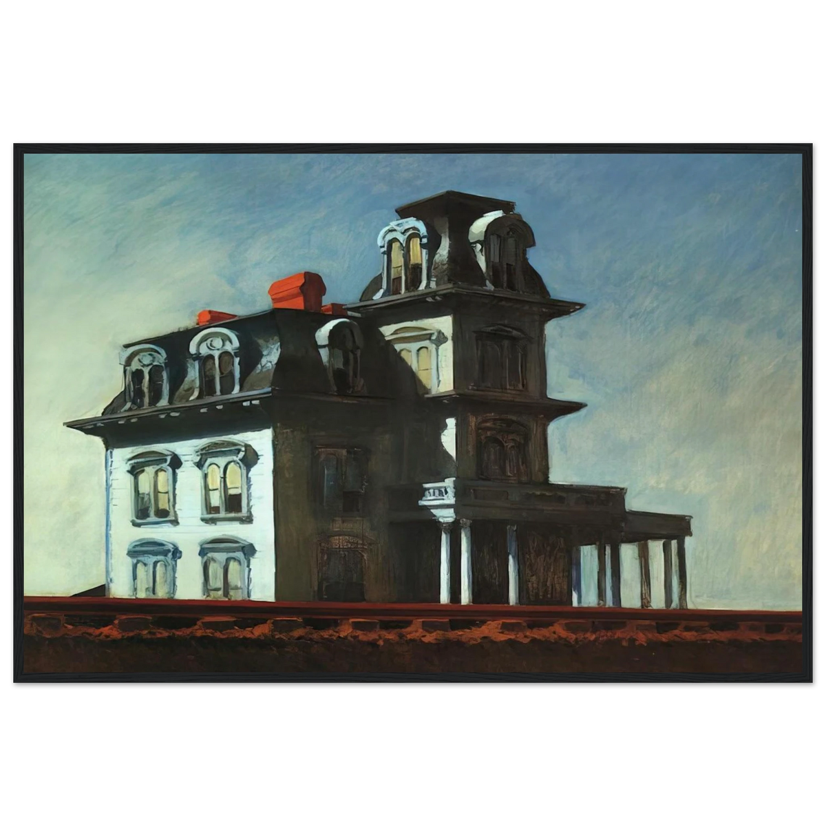 House by the Railroad Framed Poster | Edward Hopper Framed Prints Wall Art | Edward Hopper Print