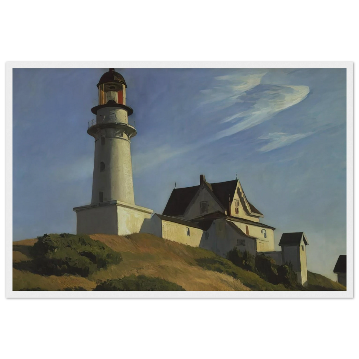Lighthouse at Two Lights Framed Poster | Edward Hopper Framed Prints Wall Art | Edward Hopper Print