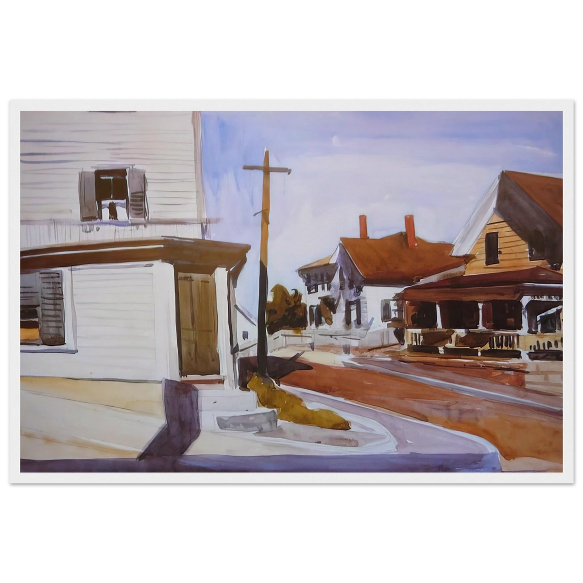 Street Corner Framed Poster | Edward Hopper Framed Prints Wall Art | Edward Hopper Print