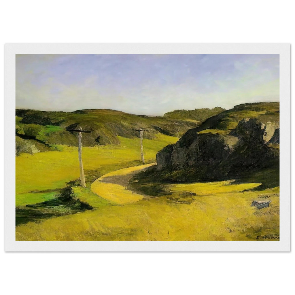 Road in Maine Framed Poster | Edward Hopper Framed Prints Wall Art | Edward Hopper Print