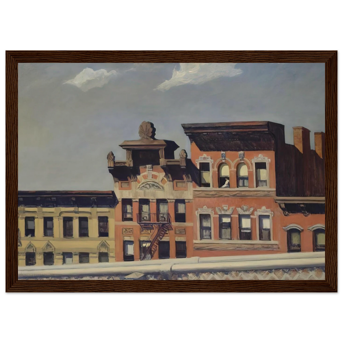 From Williamsburg Bridge Framed Poster | Edward Hopper Framed Prints Wall Art | Edward Hopper Print