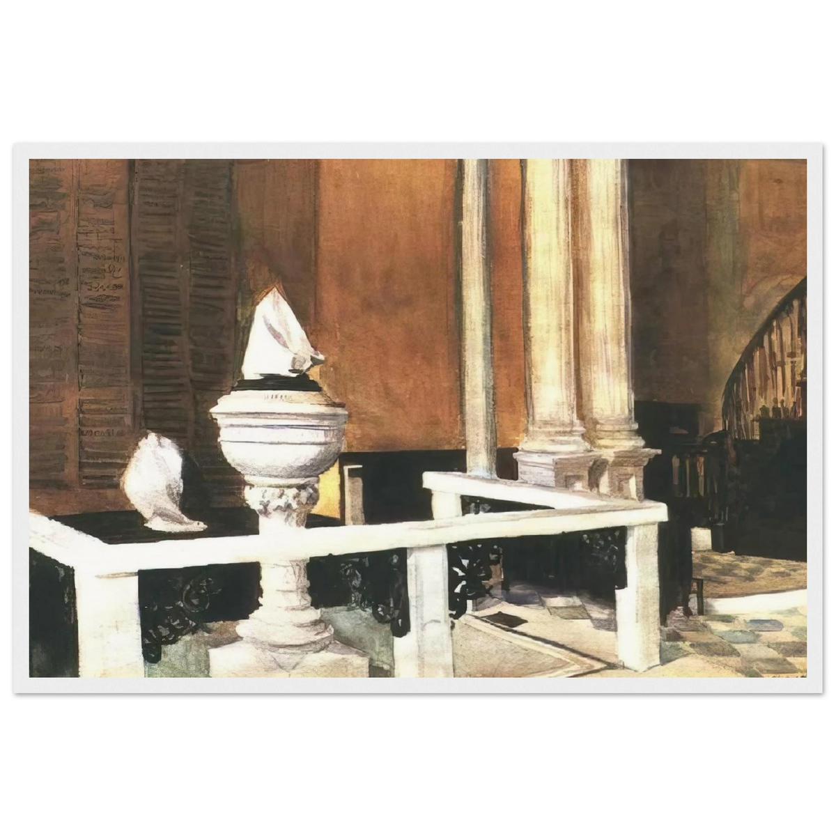 Baptistry of St. John s Framed Poster | Edward Hopper Framed Prints Wall Art | Edward Hopper Print
