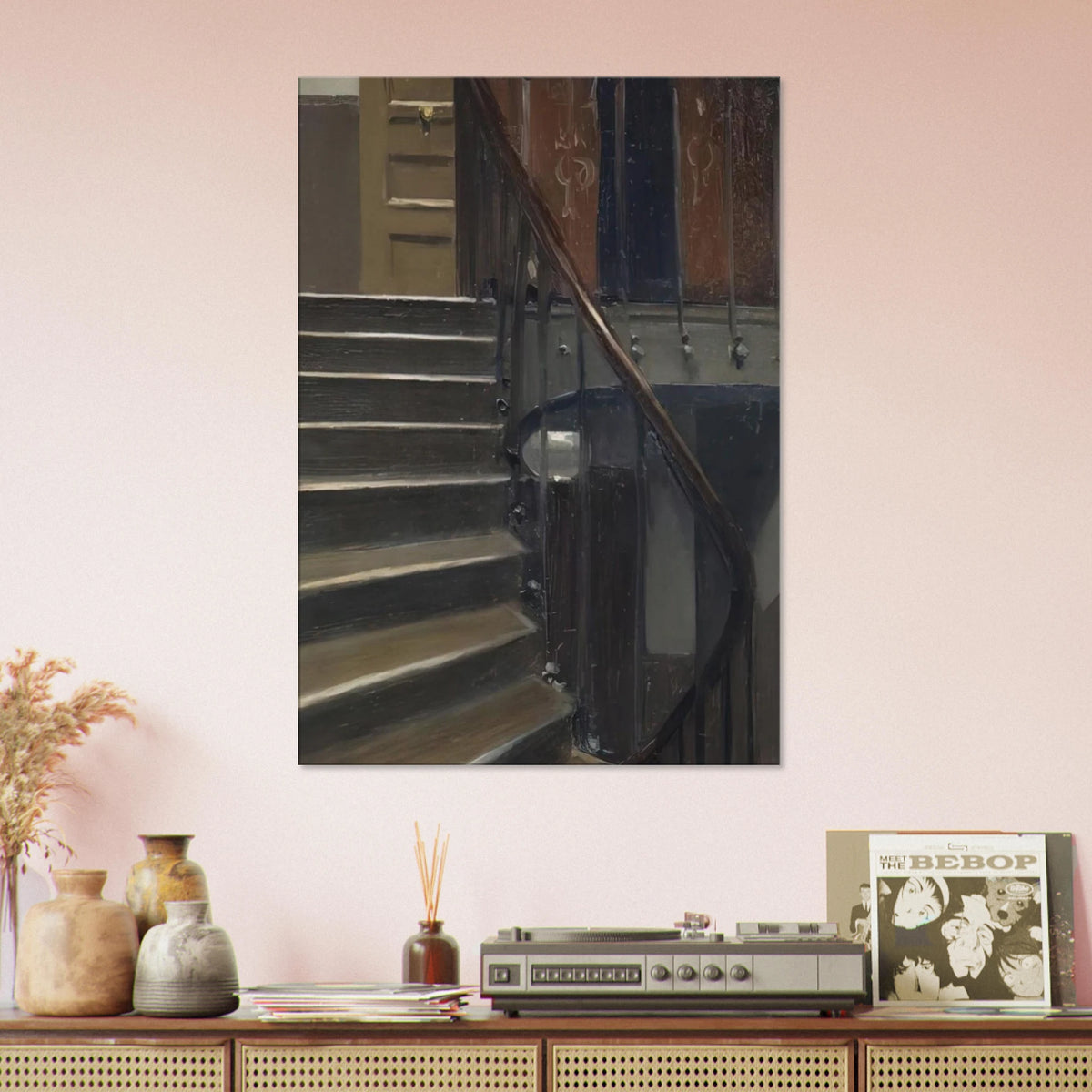 Stairway at 48 rue de Lille, Paris Canvas | Edward Hopper Canvas | Edward Hopper Print