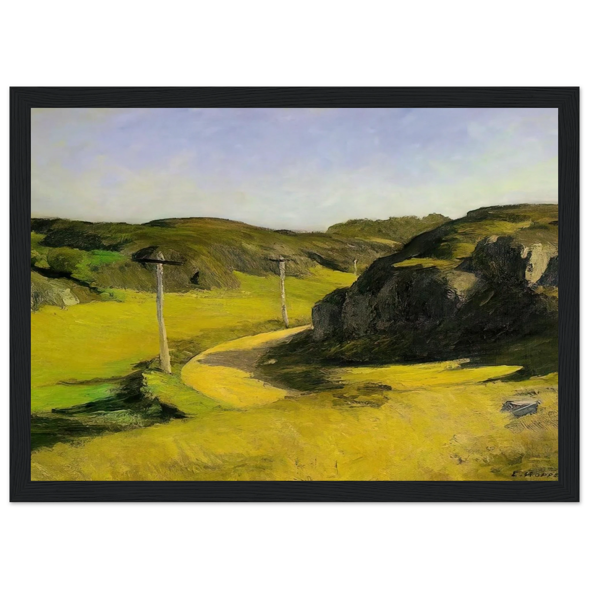 Road in Maine Framed Poster | Edward Hopper Framed Prints Wall Art | Edward Hopper Print