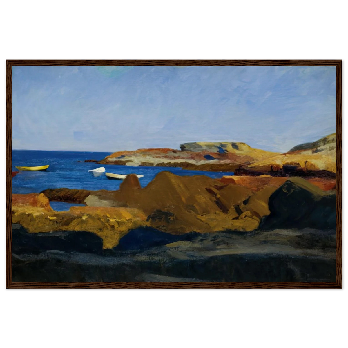Cove at Ogunquit Framed Poster | Edward Hopper Framed Prints Wall Art | Edward Hopper Print