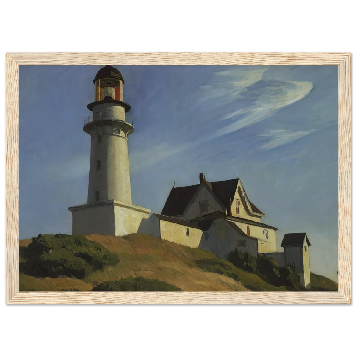 Lighthouse at Two Lights Framed Poster | Edward Hopper Framed Prints Wall Art | Edward Hopper Print