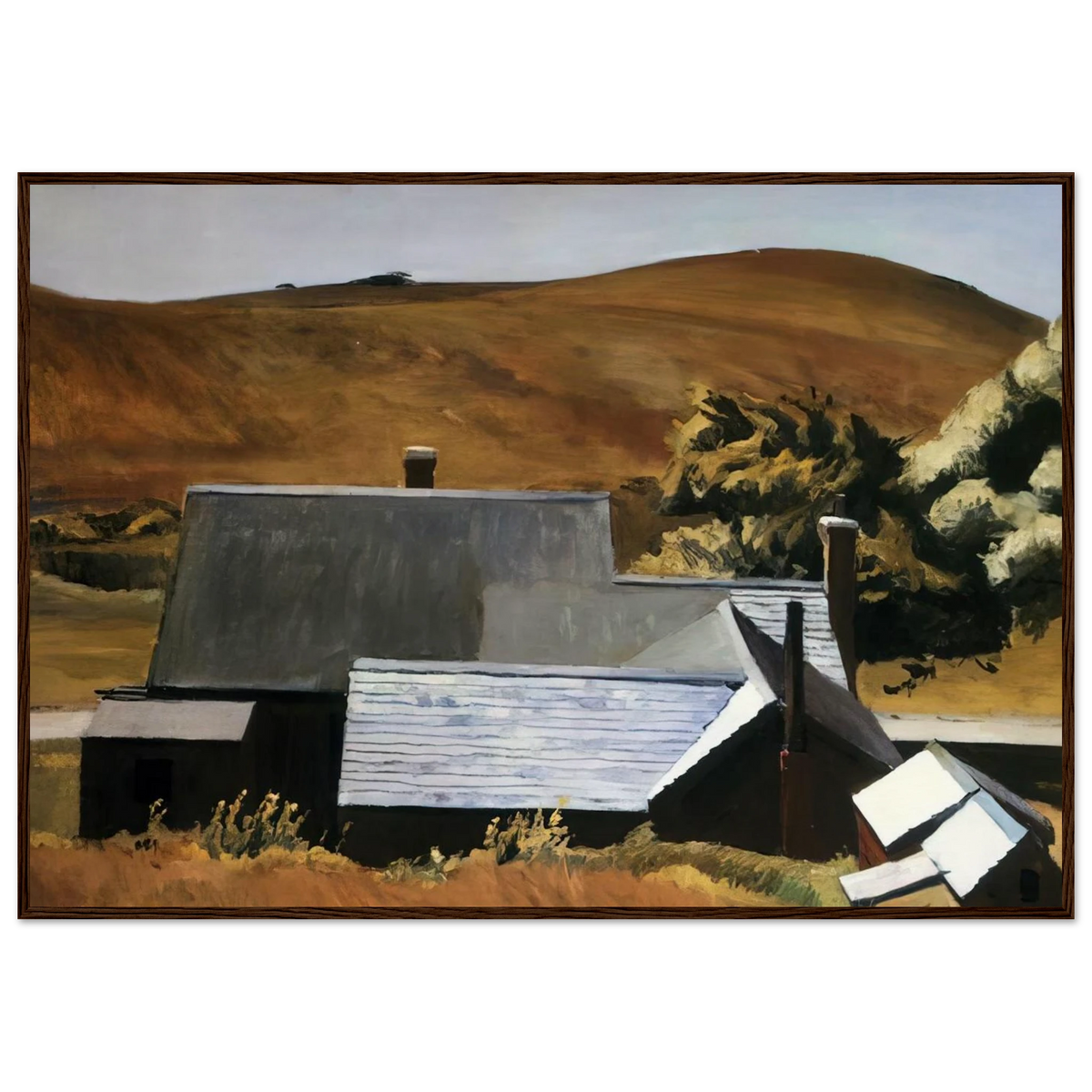 Burly Cobb s House, South Truro Framed Poster | Edward Hopper Framed Prints Wall Art | Edward Hopper Print