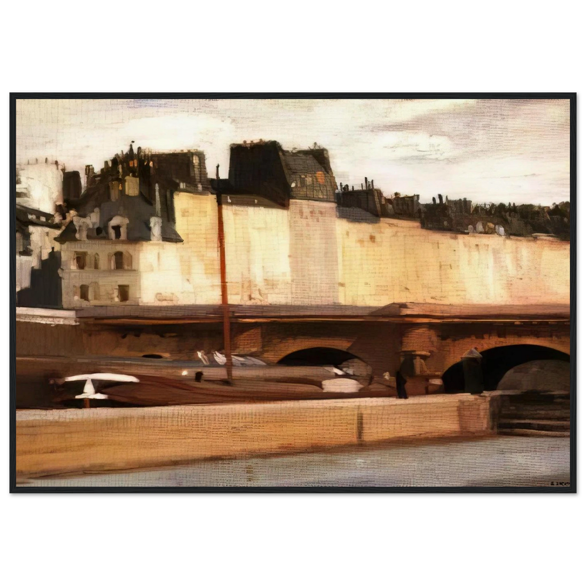 Écluse de la Monnaie Framed Poster | Edward Hopper Framed Prints Wall Art | Edward Hopper Print
