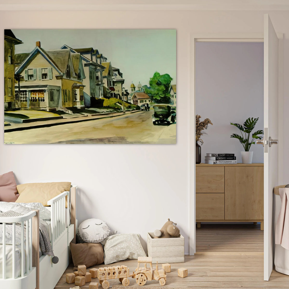 Sun on Prospect Street Gloucester, Massachusetts Poster | Edward Hopper Poster | Edward Hopper Print