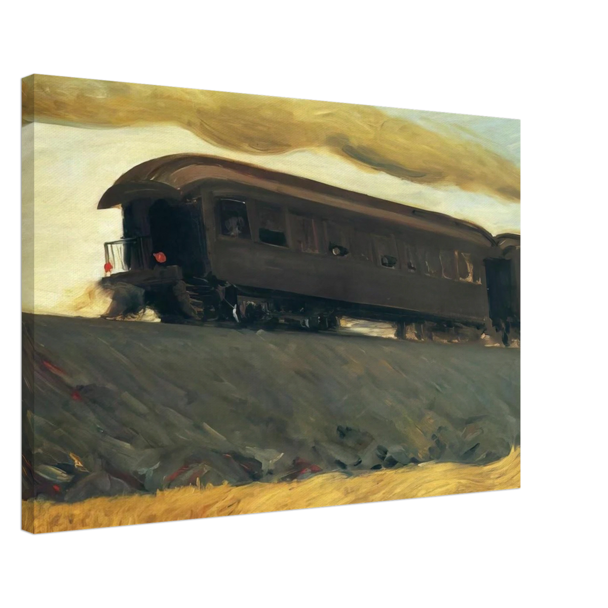 Railroad Train Canvas | Edward Hopper Canvas | Edward Hopper Print