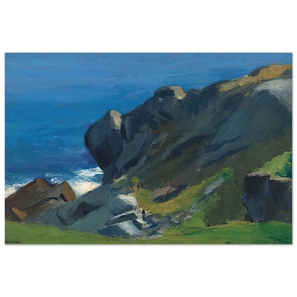 Rocky Shore and Sea Poster | Edward Hopper Poster | Edward Hopper Print