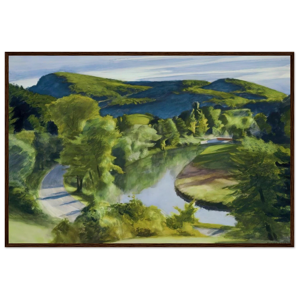 First Branch of the White River, Vermont Framed Poster | Edward Hopper Framed Prints Wall Art | Edward Hopper Print