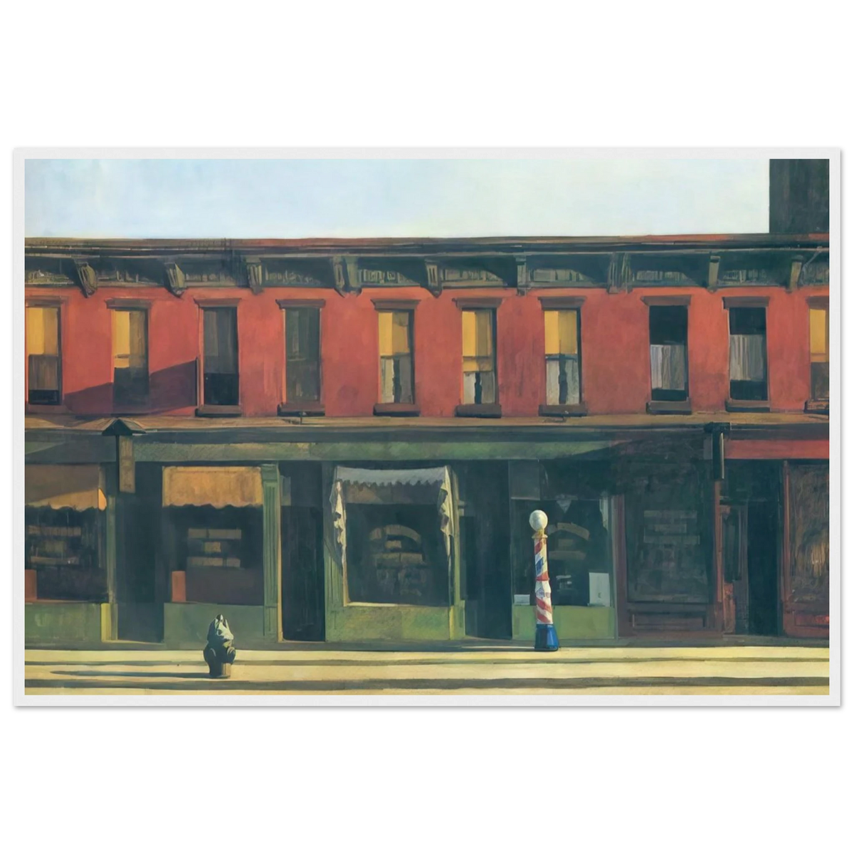 Early Sunday Morning Framed Poster | Edward Hopper Framed Prints Wall Art | Edward Hopper Print