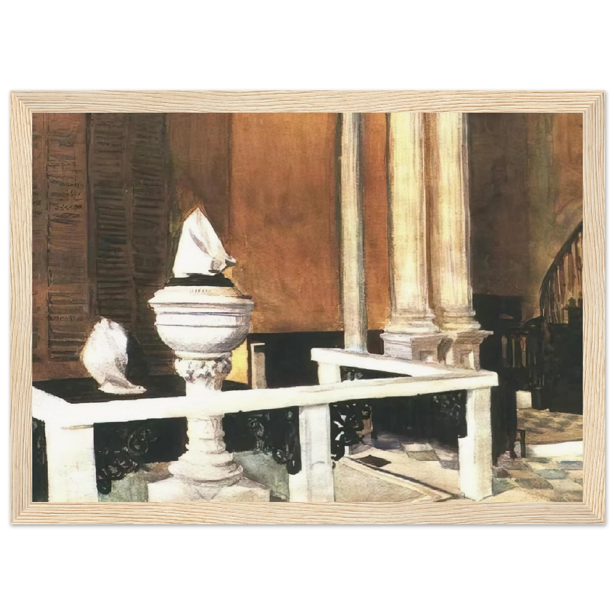 Baptistry of St. John s Framed Poster | Edward Hopper Framed Prints Wall Art | Edward Hopper Print