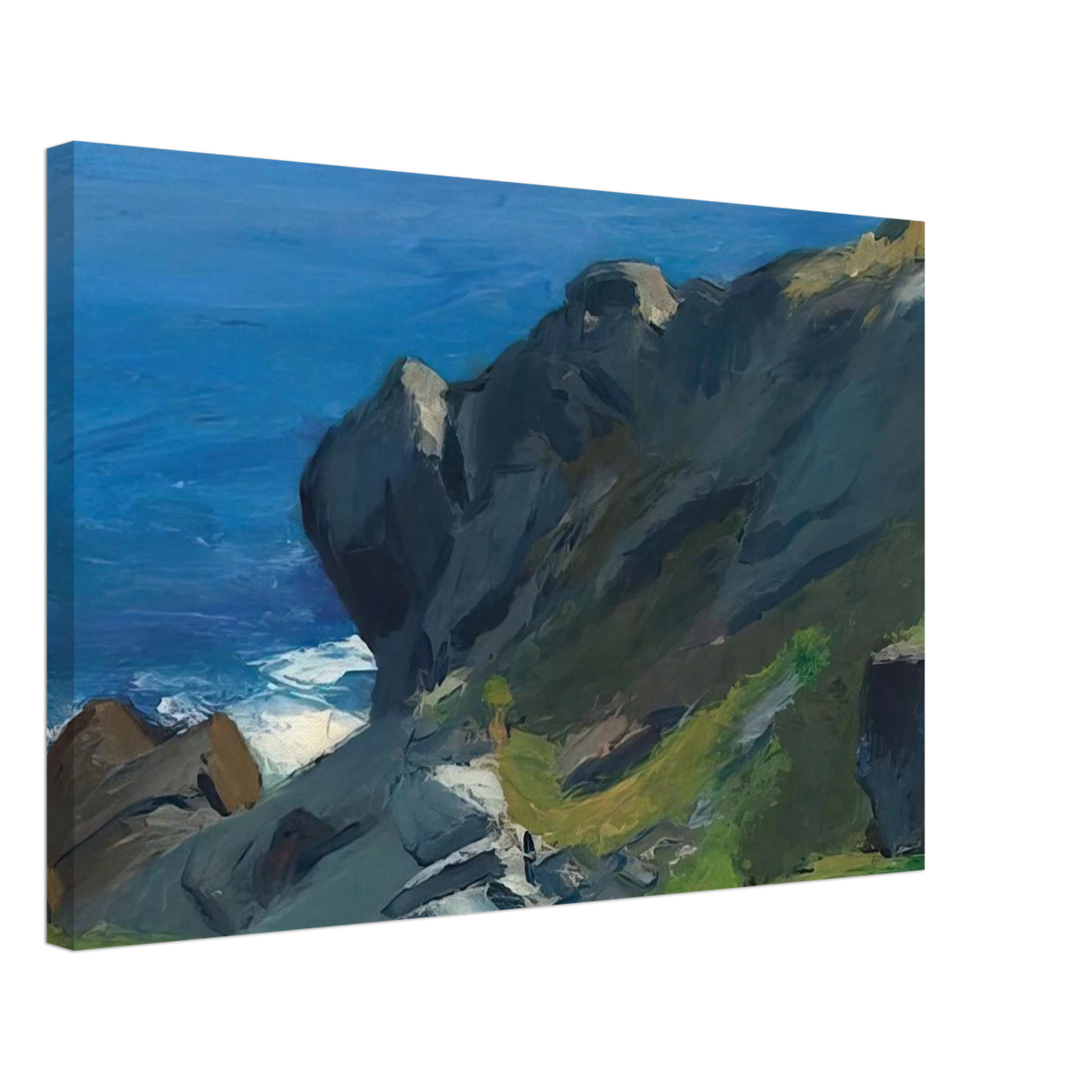 Rocky Shore and Sea Canvas | Edward Hopper Canvas | Edward Hopper Print