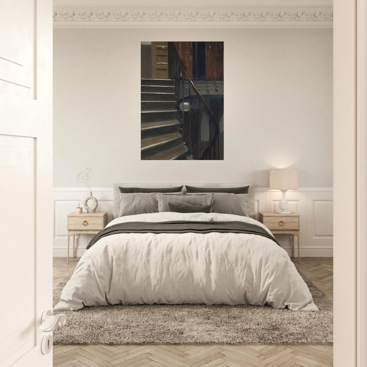 Stairway at 48 rue de Lille, Paris Canvas | Edward Hopper Canvas | Edward Hopper Print