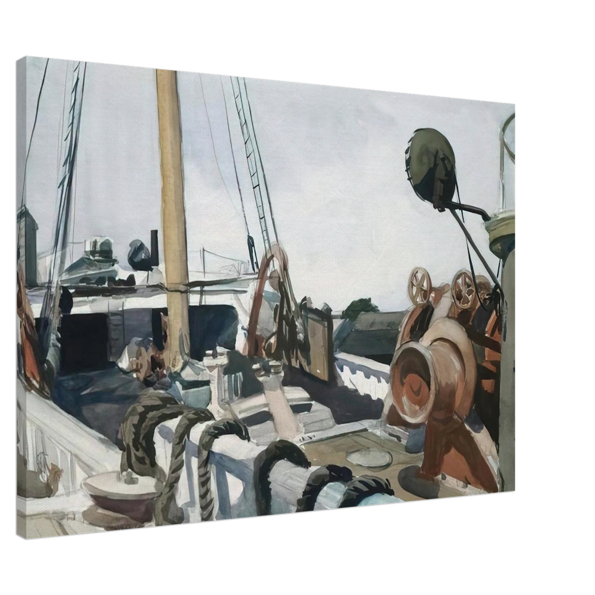 Deck of a Beam Trawler, Gloucester Canvas | Edward Hopper Canvas | Edward Hopper Print
