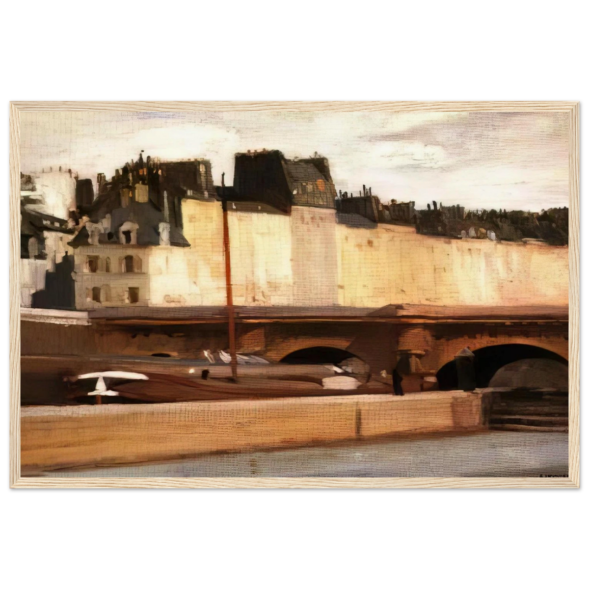 Écluse de la Monnaie Framed Poster | Edward Hopper Framed Prints Wall Art | Edward Hopper Print