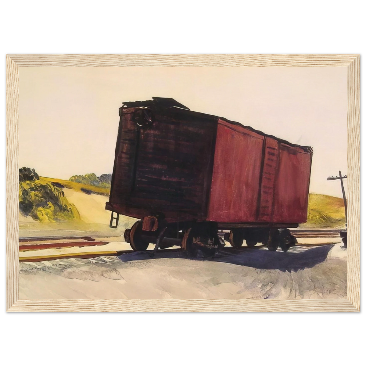 Freight Car at Truro Framed Poster | Edward Hopper Framed Prints Wall Art | Edward Hopper Print