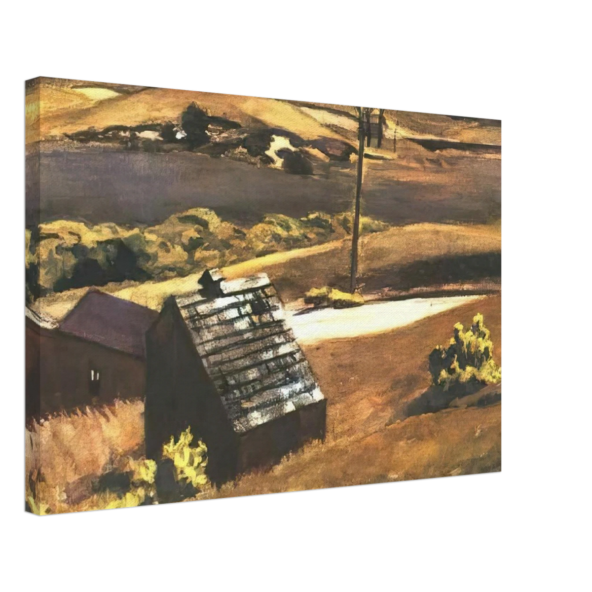 Burly Cobb Hen Coop and Barn Canvas | Edward Hopper Canvas | Edward Hopper Print