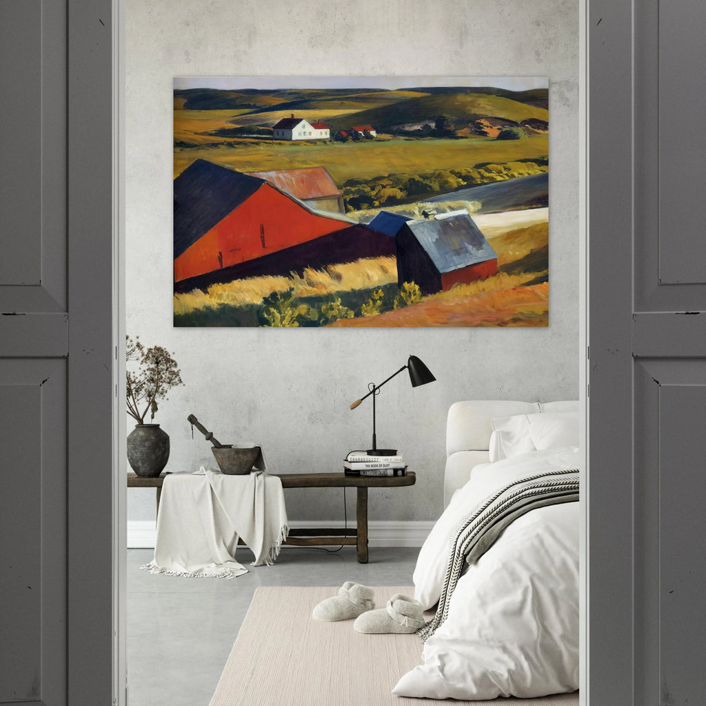 Cobbs Barns and Distant Houses Poster | Edward Hopper Poster | Edward Hopper Print