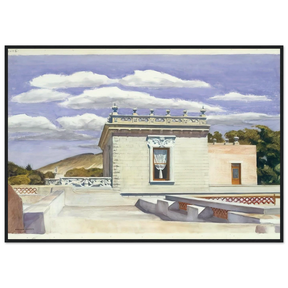 Saltillo Mansion Framed Poster | Edward Hopper Framed Prints Wall Art | Edward Hopper Print