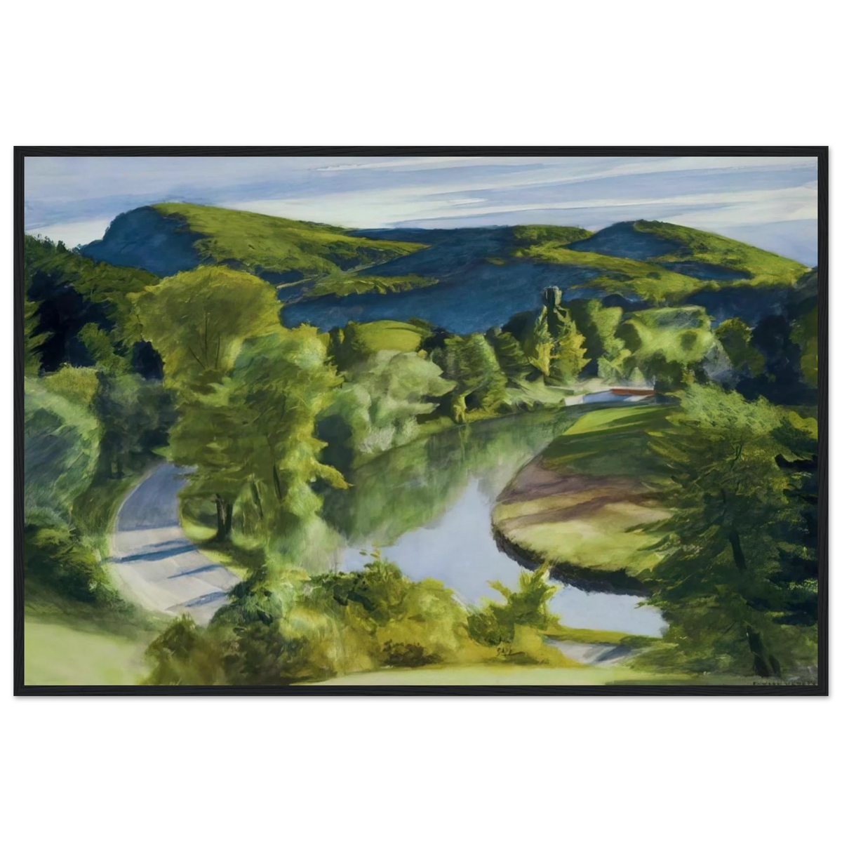 First Branch of the White River, Vermont Framed Poster | Edward Hopper Framed Prints Wall Art | Edward Hopper Print