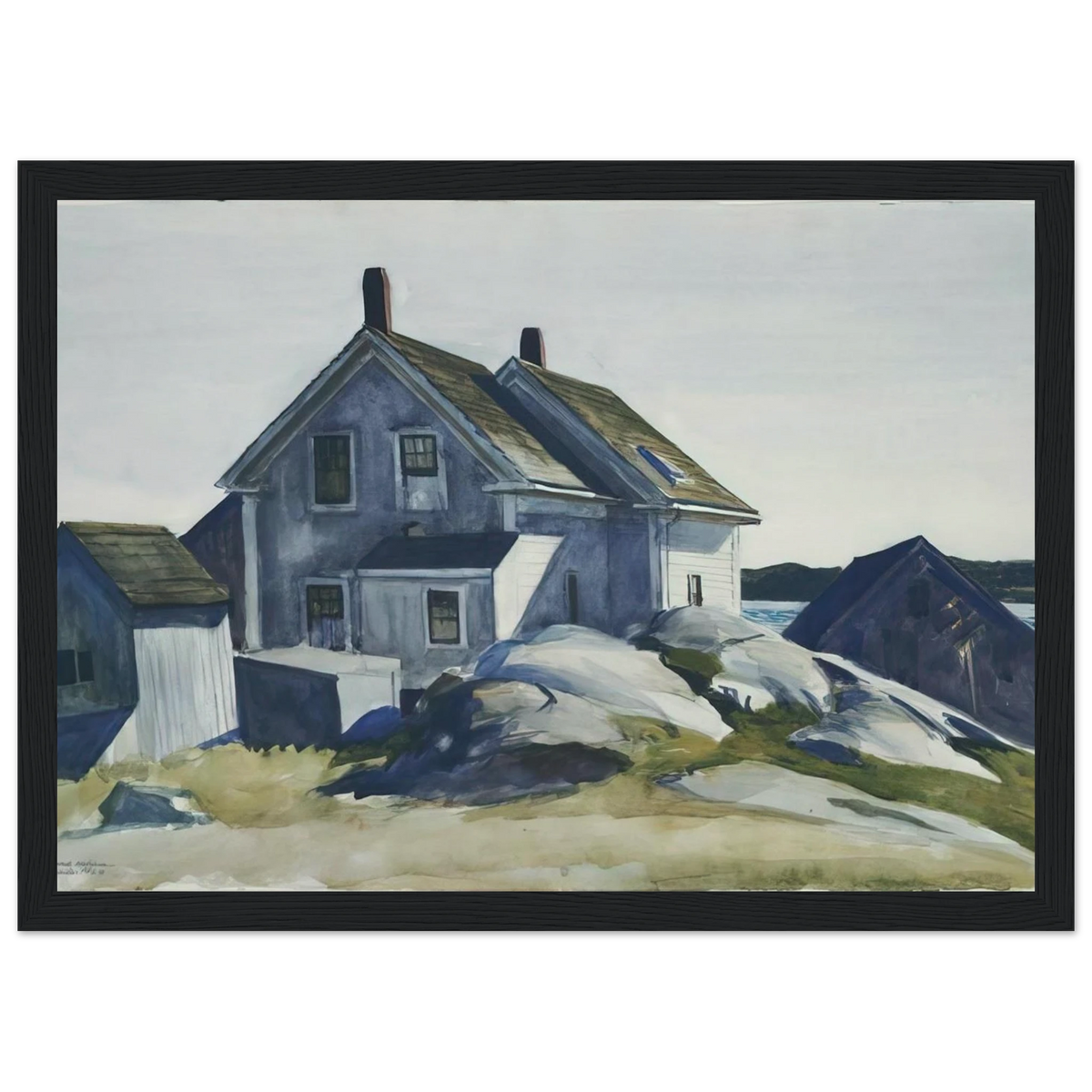 House at the Fort, Gloucester Framed Poster | Edward Hopper Framed Prints Wall Art | Edward Hopper Print