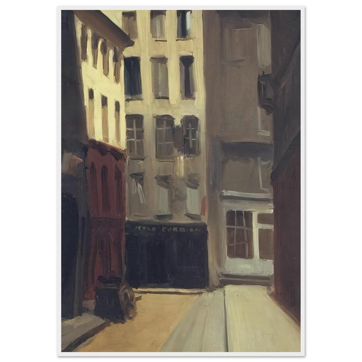Paris Street Framed Poster | Edward Hopper Framed Prints Wall Art | Edward Hopper Print