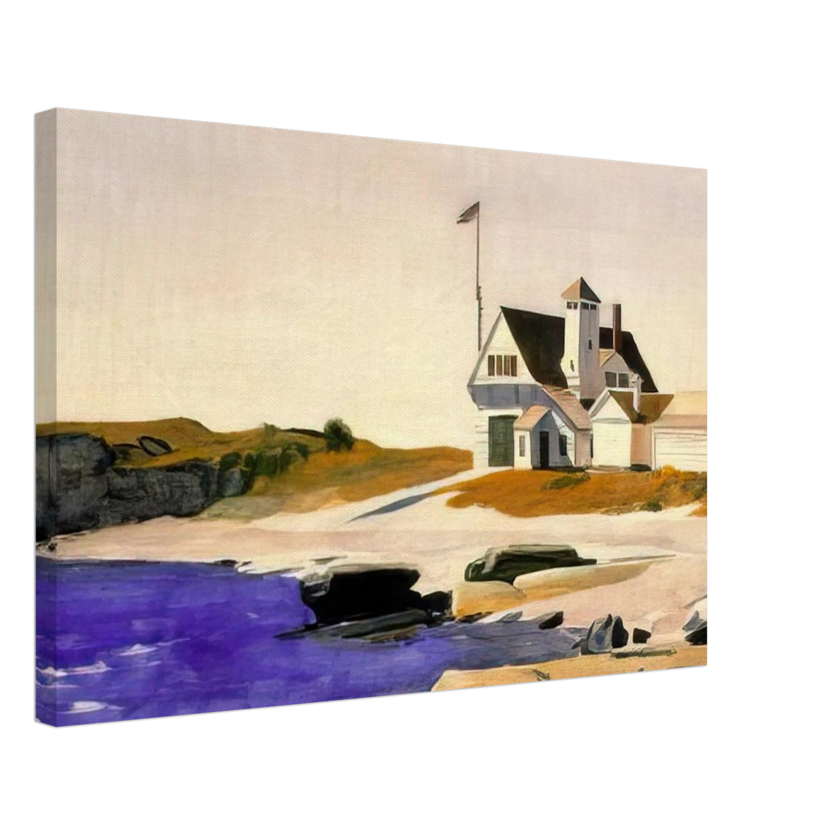Coast Guard Station, Two Lights, Maine Canvas | Edward Hopper Canvas | Edward Hopper Print