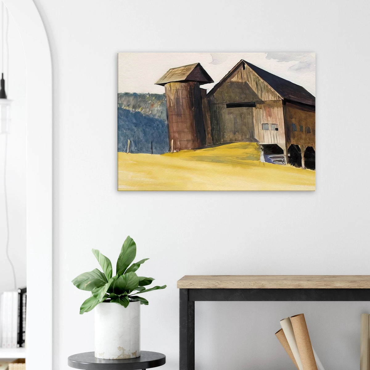 Barn and Silo, Vermont Canvas | Edward Hopper Canvas | Edward Hopper Print