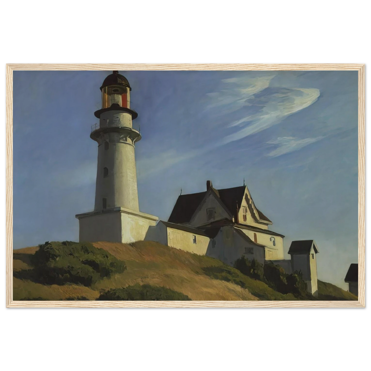 Lighthouse at Two Lights Framed Poster | Edward Hopper Framed Prints Wall Art | Edward Hopper Print