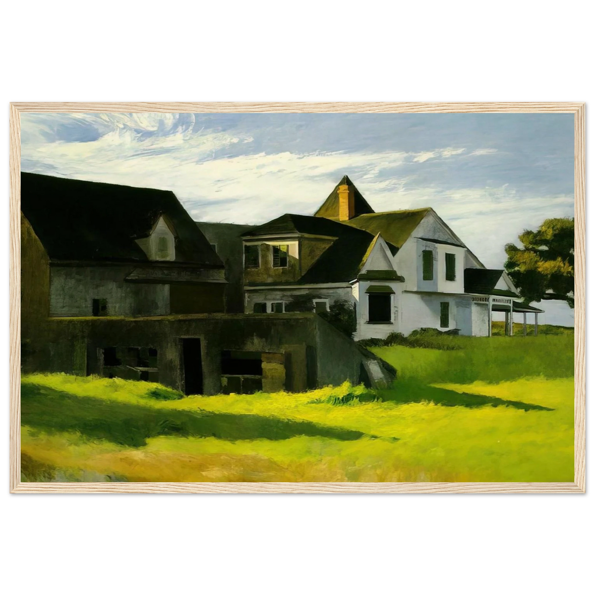 Cape Cod Afternoon Framed Poster | Edward Hopper Framed Prints Wall Art | Edward Hopper Print