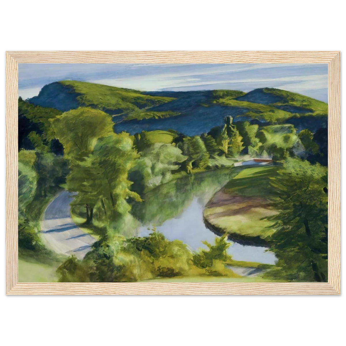 First Branch of the White River, Vermont Framed Poster | Edward Hopper Framed Prints Wall Art | Edward Hopper Print