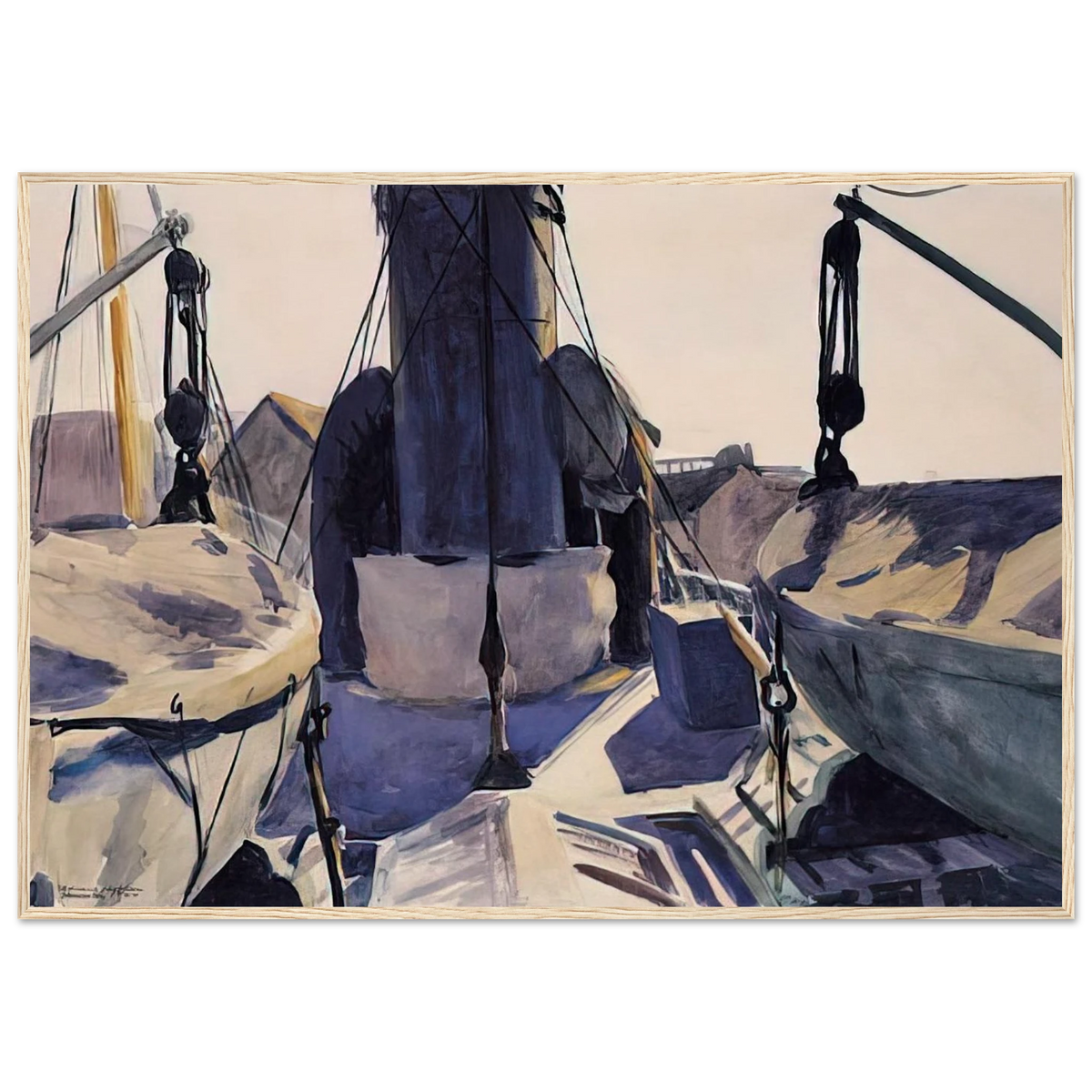 Funnel of Trawler Framed Poster | Edward Hopper Framed Prints Wall Art | Edward Hopper Print
