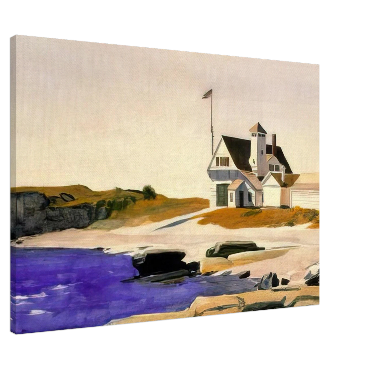 Coast Guard Station, Two Lights, Maine Canvas | Edward Hopper Canvas | Edward Hopper Print