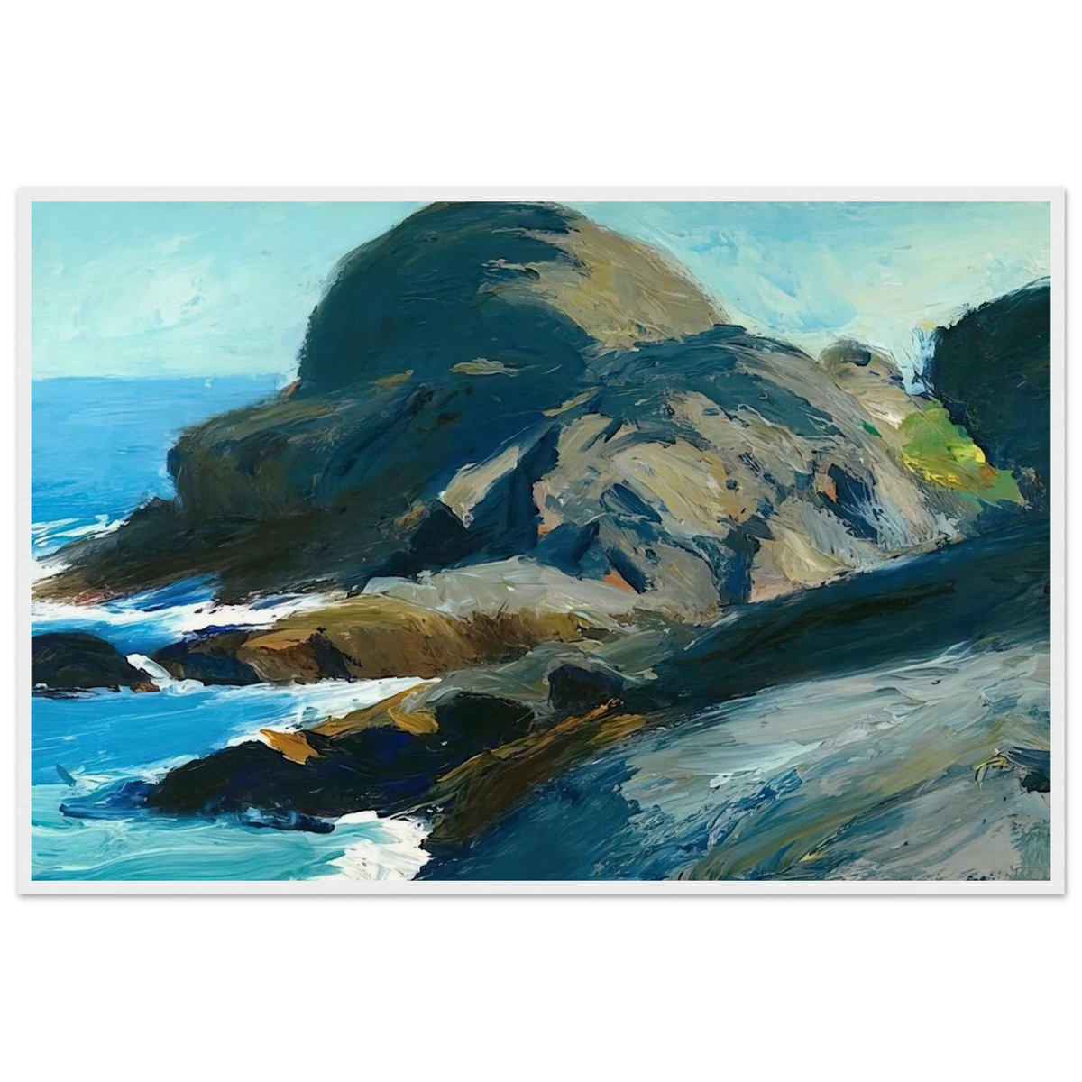 Rocky Shore Framed Poster | Edward Hopper Framed Prints Wall Art | Edward Hopper Print