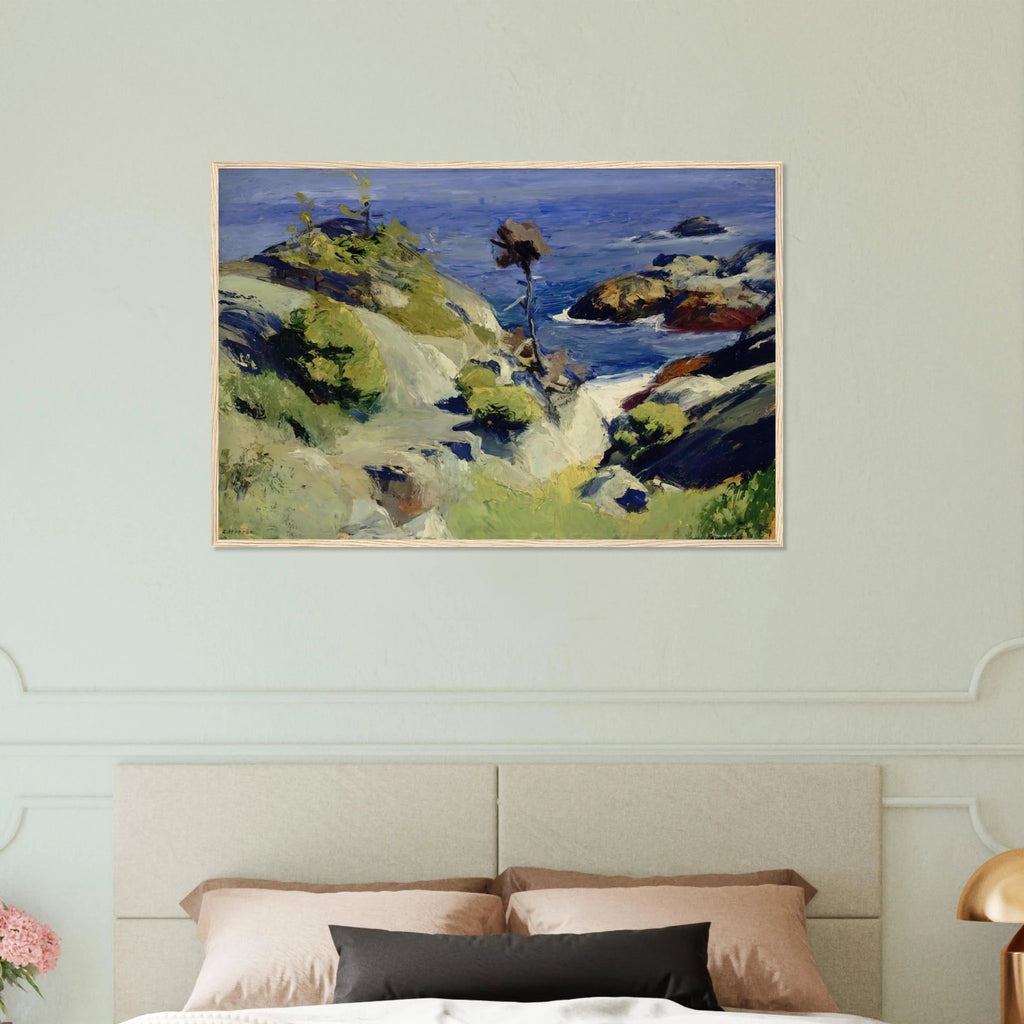 Monhegan Landscape Framed Poster | Edward Hopper Framed Prints Wall Art | Edward Hopper Print