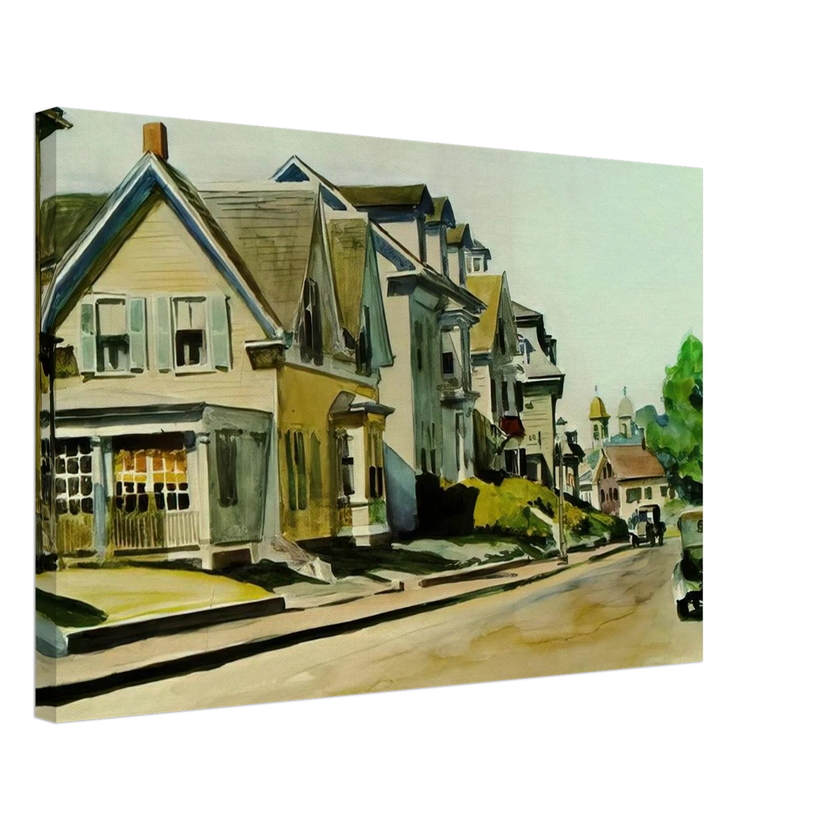 Sun on Prospect Street Gloucester, Massachusetts Canvas | Edward Hopper Canvas | Edward Hopper Print
