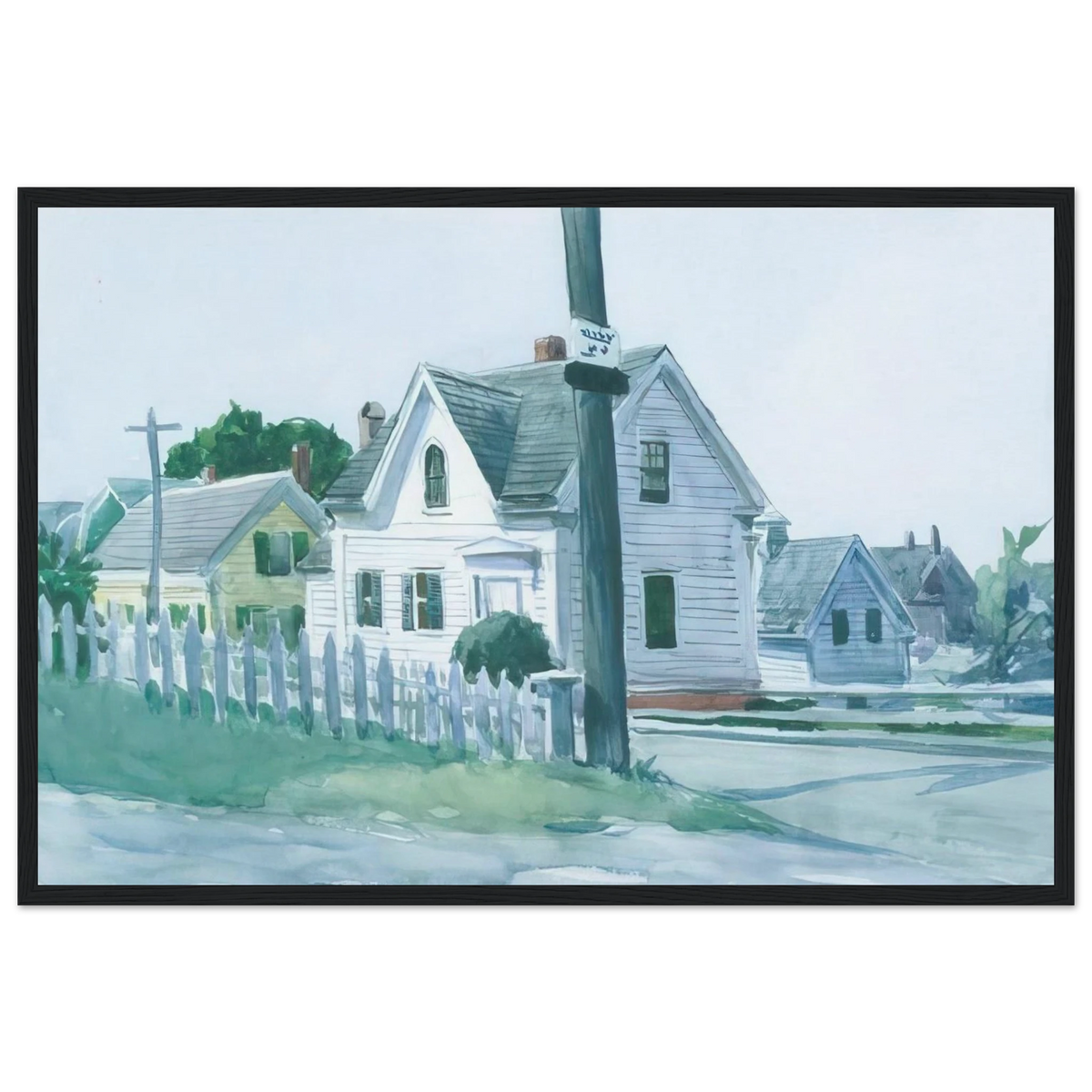 White House with Dormer Window Framed Poster | Edward Hopper Framed Prints Wall Art | Edward Hopper Print