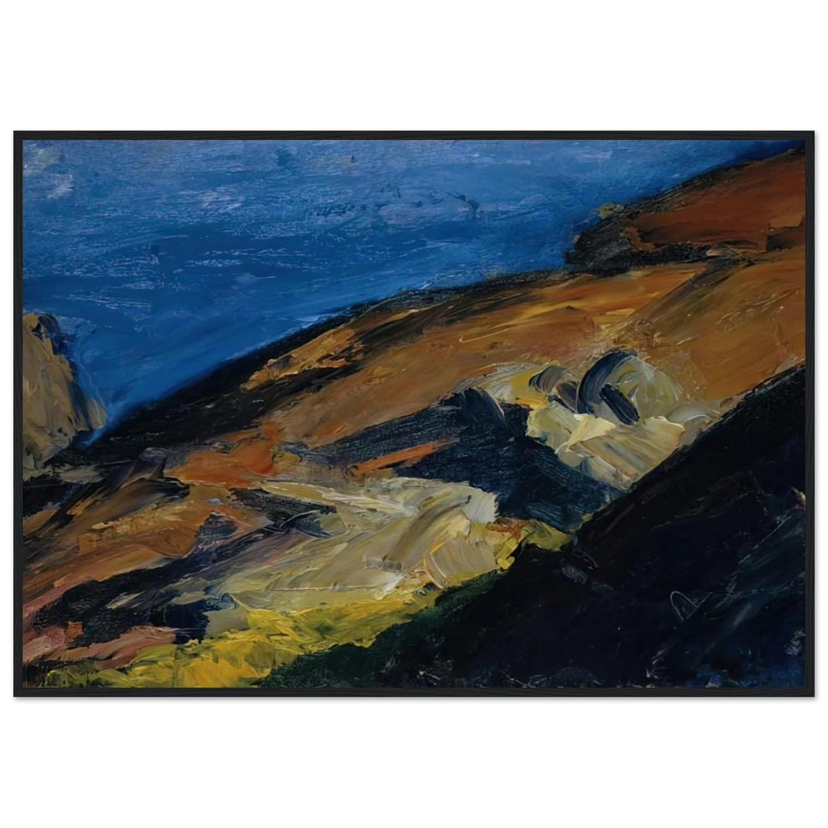 Rocks and Shore Framed Poster | Edward Hopper Framed Prints Wall Art | Edward Hopper Print