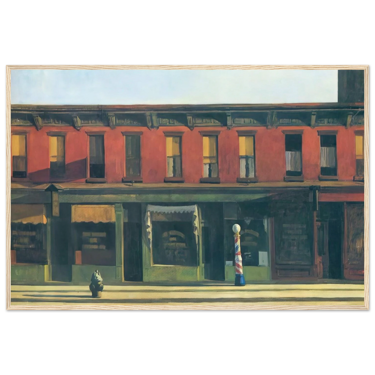 Early Sunday Morning Framed Poster | Edward Hopper Framed Prints Wall Art | Edward Hopper Print