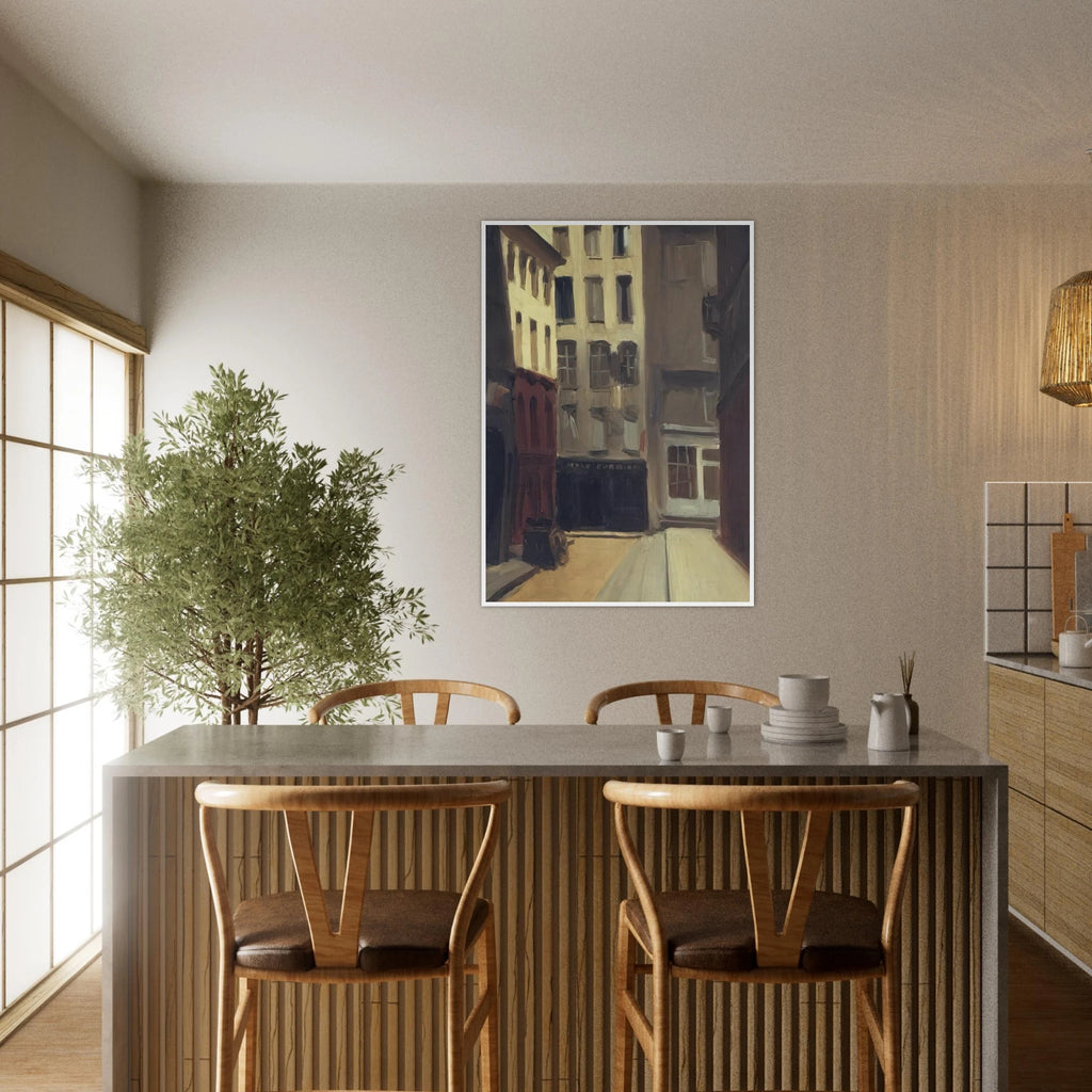 Paris Street Framed Poster | Edward Hopper Framed Prints Wall Art | Edward Hopper Print
