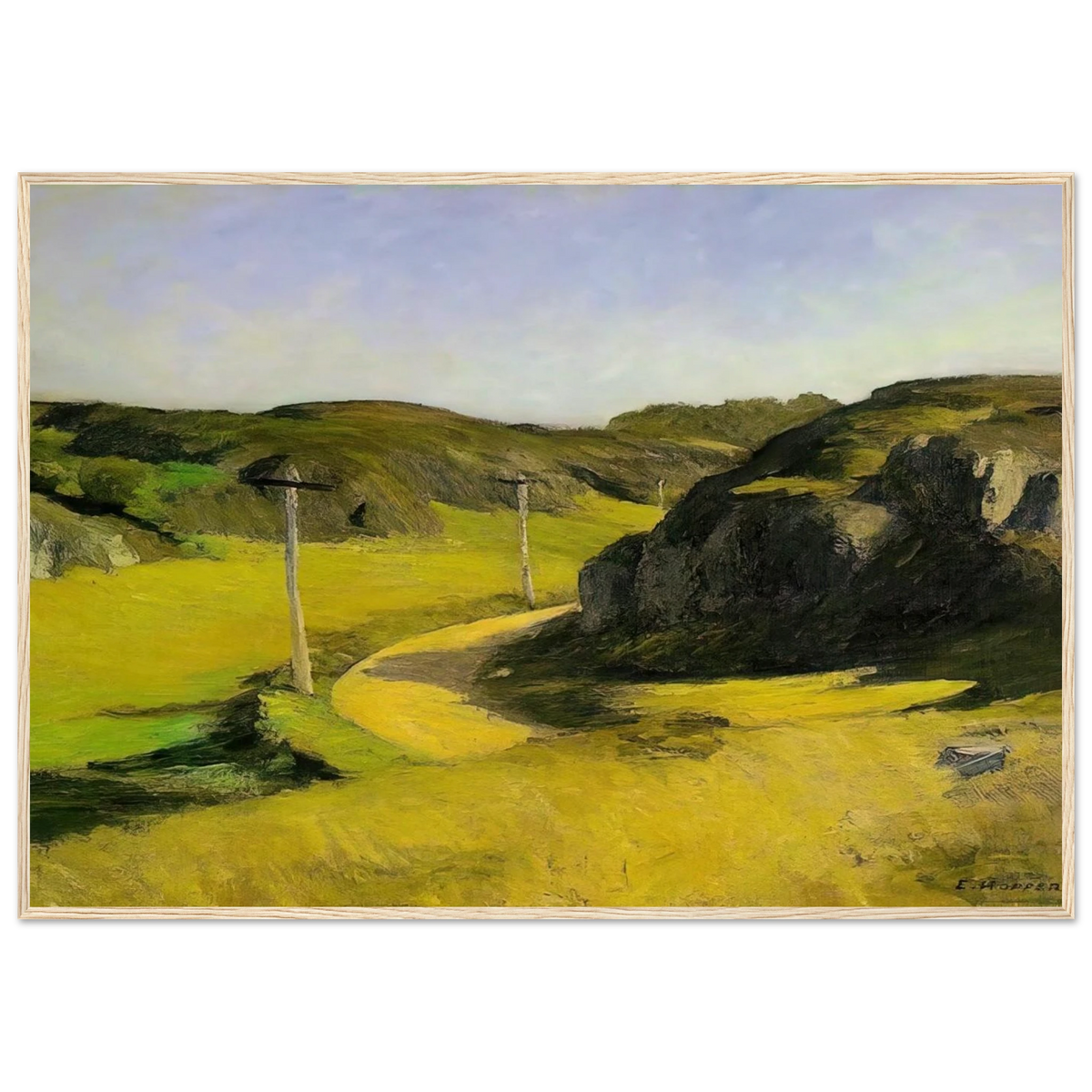 Road in Maine Framed Poster | Edward Hopper Framed Prints Wall Art | Edward Hopper Print